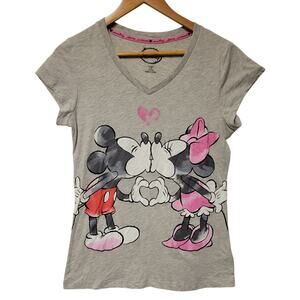 Disney Mickey Minnie Mouse Heart Valentine's Day‎ PJ Top Girls Size L 11/13
